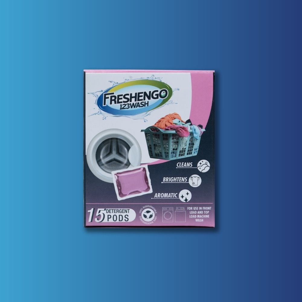 FreshenGo 123Wash Machine Laundry Pods - 15 Pods - 6 Pack