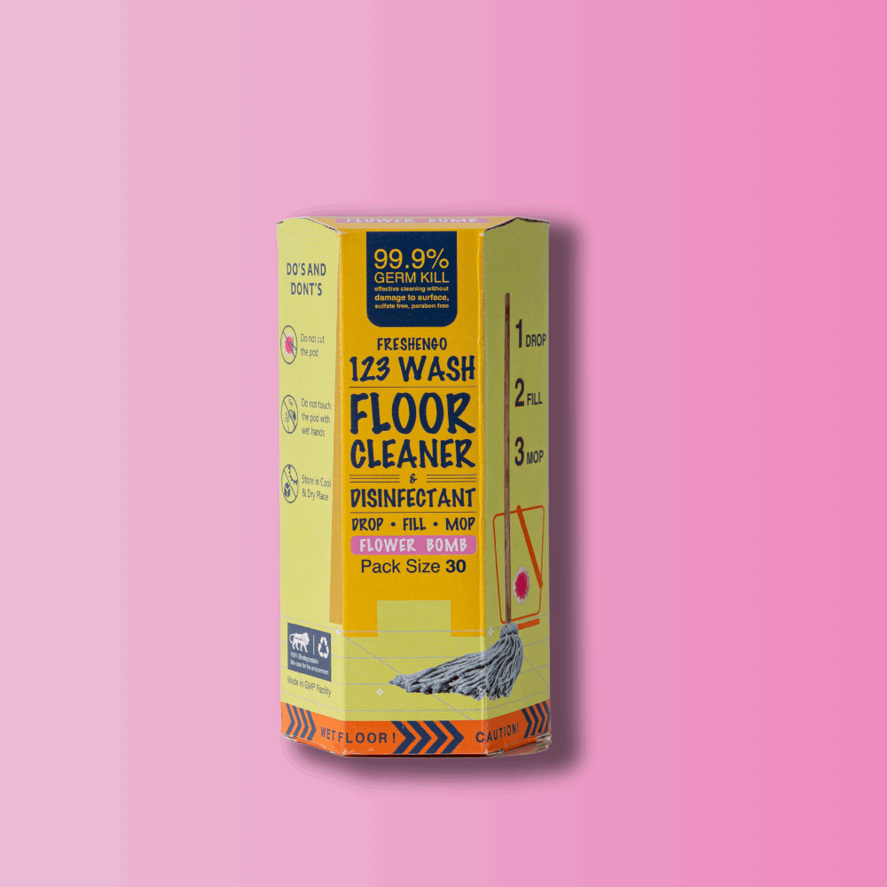 FreshenGo 123WASH Floor Cleaner & Disinfectant Surface Liquid Pods