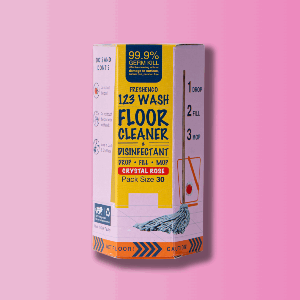 FreshenGo 123WASH Floor Cleaner & Disinfectant Surface Liquid Pods