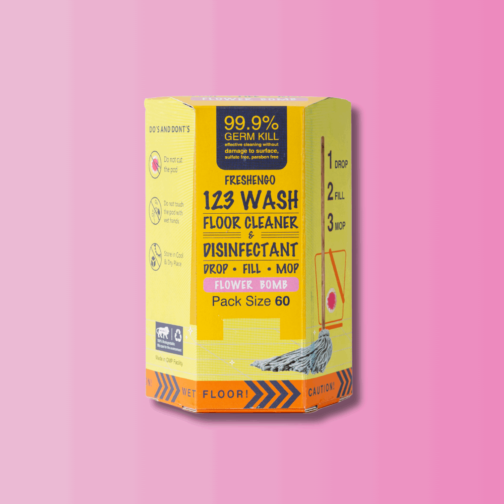 FreshenGo 123WASH Floor Cleaner & Disinfectant Surface Liquid Pods
