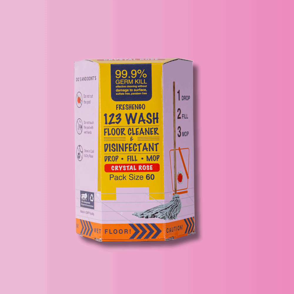 FreshenGo 123WASH Floor Cleaner & Disinfectant Surface Liquid Pods