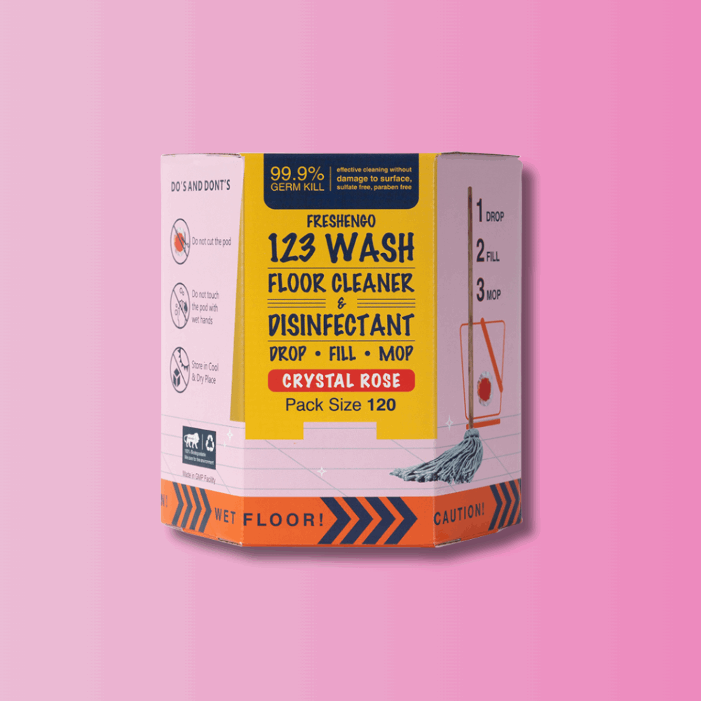 FreshenGo 123WASH Floor Cleaner & Disinfectant Surface Liquid Pods