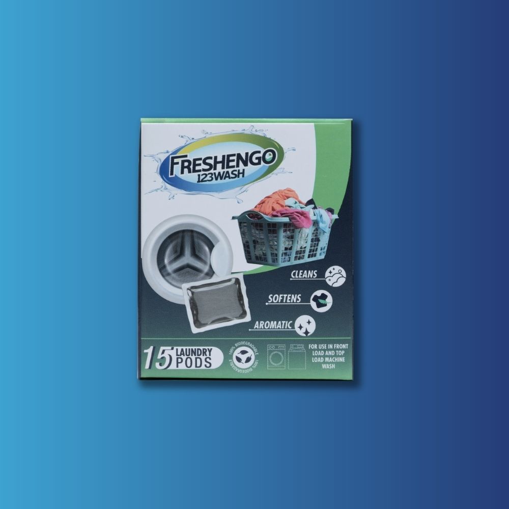 FreshenGo 123Wash Machine Laundry Pods - 15 Pods - 6 Pack