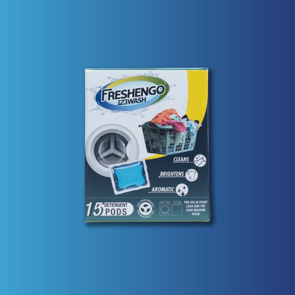 FreshenGo 123Wash Machine Laundry Pods - 15 Pods - 3 Pack