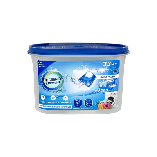 Freshengo 123Wash Laundry Detergent Pods | 4-in-1 Plant-Based Cleaning Power for Stain Removal, Fabric Care & Long-Lasting Freshness