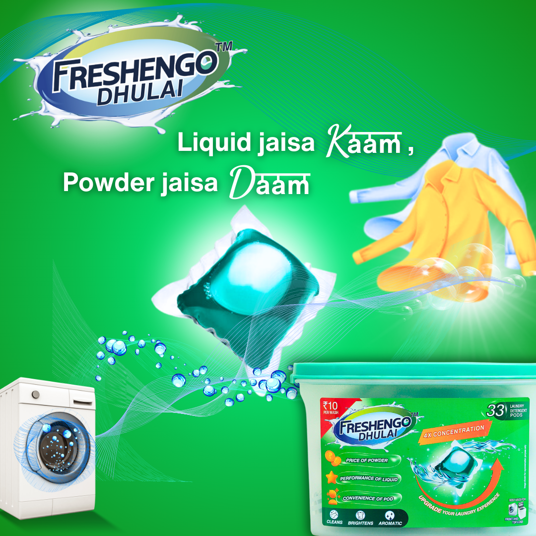 Freshengo Dhulai Laundry Detergent Pods - ₹10 ka Load