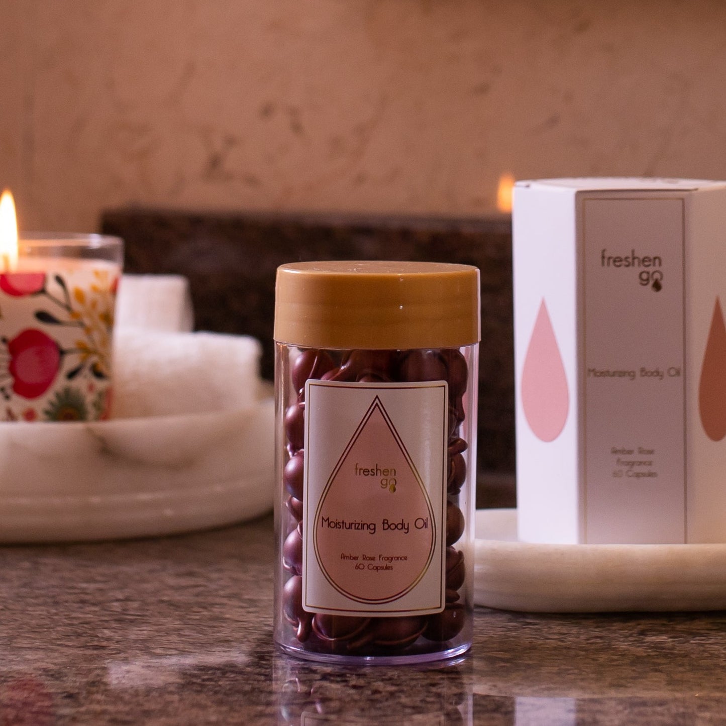 Almond Oil + Amber Rose Fragrance - FRESHENGO